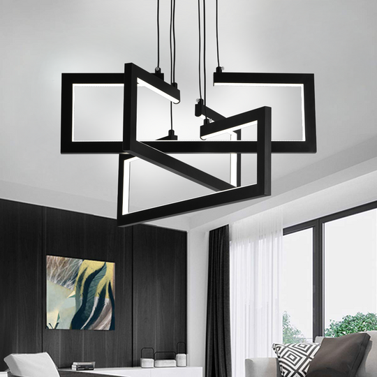 Lustra LED cu telecomanda ,Suspendata 71W, 3 Elemente, lumina Rece/Calda/Neutra, Dimabila, Inaltime Reglabila, Negru Lustre LED cu Telecomanda Default Title Alessandro Design