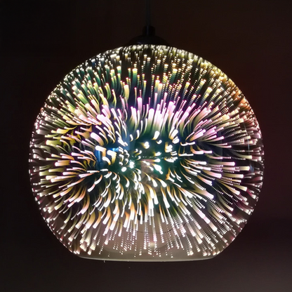 Pendul Sticla 3D, OTTICA, Ø15cm, 1xE27, Înălțime Reglabilă, Sticlă și Metal