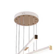 Lustra LED Suspendata Acril LT183/5WH, 69W, Lumina 3000/4000/6000K, Alb, Inaltime Reglabila