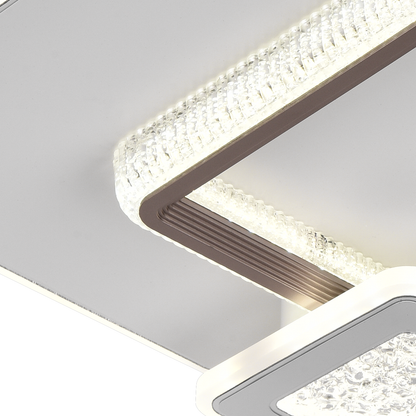 Lustra LED NYXORA  51W, 3 Patrate, lumina Rece/Calda/Neutra, Negru