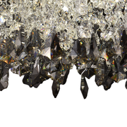 Candelabru LED Cristal LLC212/550BU Rotund, 30W, Lumina Rece/Calda/Neutra, Cristale, Crom Lucios