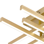 Lustra LED cu Telecomanda LINEX, 81W, Lumina 3000K/4000K/6000K, Dimabila, Auriu
