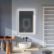 Oglinda LED Rectangulara, 60x80cm, ADIS Touch, Sistem Dezaburire,Dimabila