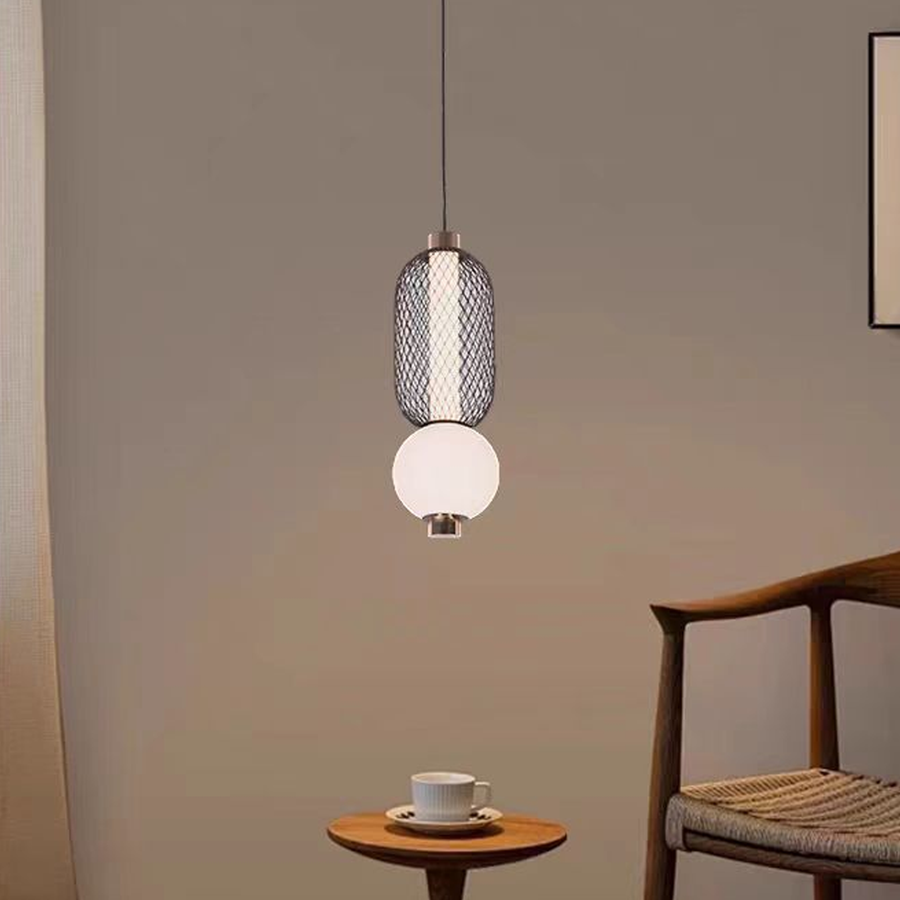 Lustra LED Suspendata LM550/2BK, 11W, Lumina 3000/4000/6000K, Negru, Inaltime Reglabila