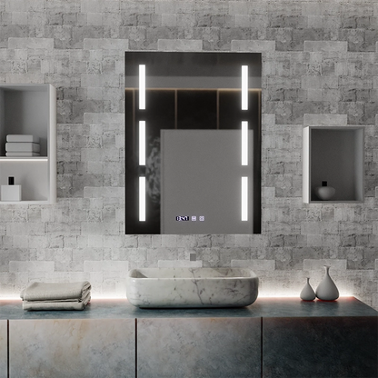 Oglinda LED Touch Erich S86/60X80 Sistem Dezaburire, Ceas si Temperatura 60x80 cm