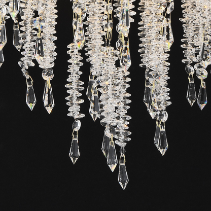 Candelabru Cristal STROZZI Eleganza 5xE14, Diametru 49cm, Auriu