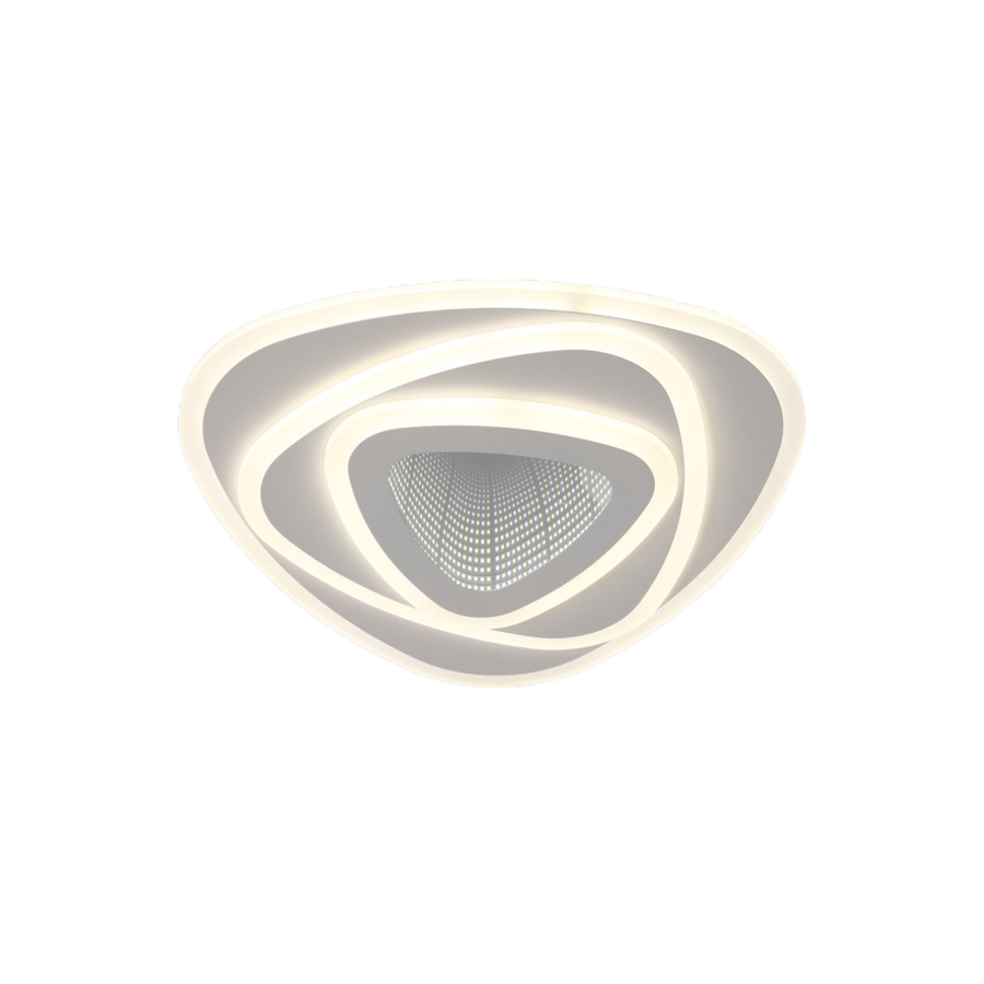 Lustra LED NEXA Triunghi 3D 36W, Alb, Lumina Rece/Calda/Neutra