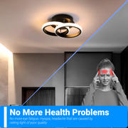 Lustra LED VERTEX CIRCULA 21W, 2 Cercuri, Rame Metalice, lLumina Rece/Calda/Neutra 3000K/4000K/6000K, Negru, Metal