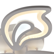 Lustra LED cu telecomanda GLORIOSA 95W, 5 Petale, lumina Rece/Calda/Neutra, Dimabila, Alb