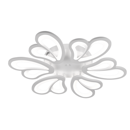Lustra LED cu telecomanda BLOSSOM 78W, 6 Petale, Diametru 60cm,  lumina Rece/Calda/Neutra, Dimabila, Alb
