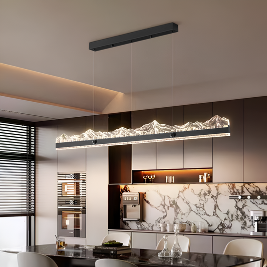 Lustra LED suspendata cu Telecomanda MARISTELLA 90W, lumina Rece/Calda/Neutra, Dimabila,Inaltime Reglabila, Negru