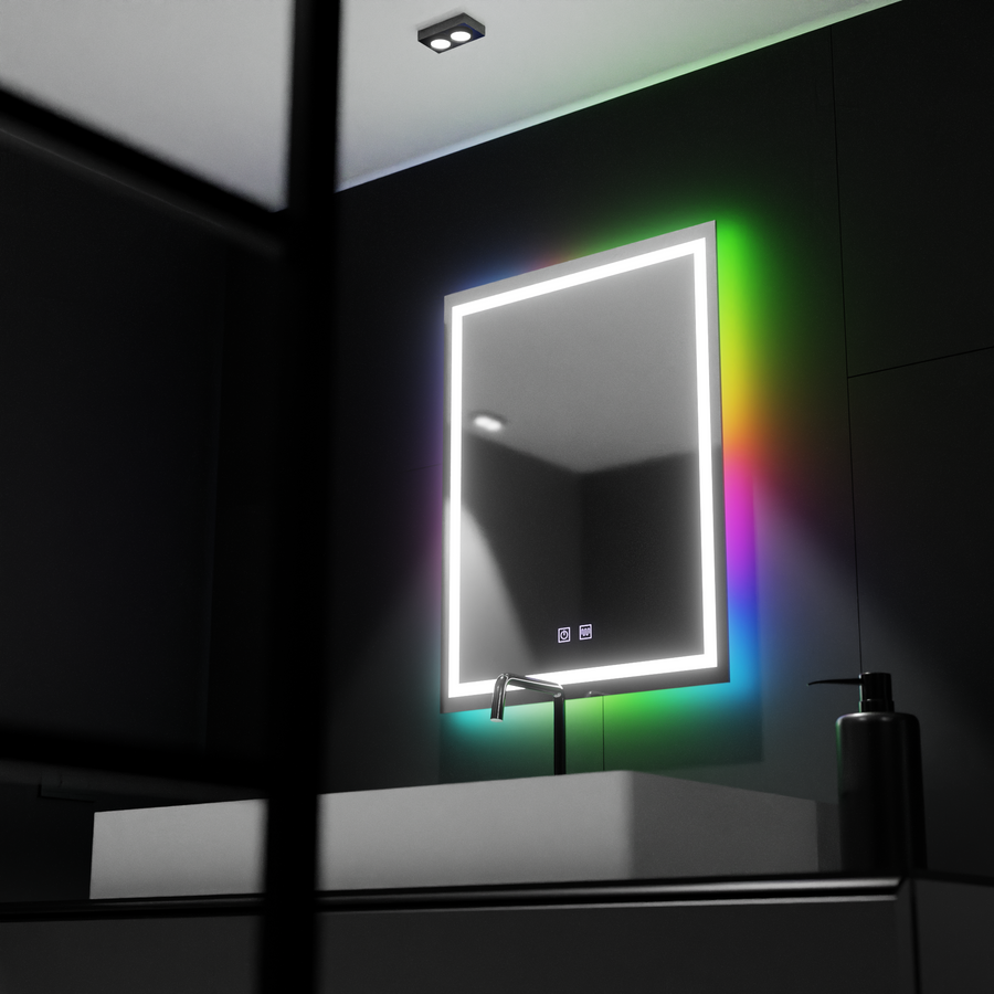 Oglinda LED Rectangulara 60X80cm, Spectrum Touch, RGB, Sistem Dezaburire