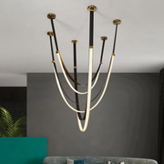 Candelabru Modern, LED, ARIA Largo, 31W, lumina Calda, Negru