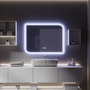 Oglinda LED CLARIVO Dreptunghiulara, 80X60cm, Touch, Sistem Dezaburire