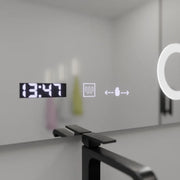 Oglinda LED Rectangulara, 100x80cm, Precision MotionGlow Marcello, Sistem Dezaburire, Ceas & Termometru, Lupa Cosmetica, Dimabila