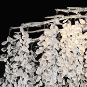 Candelabru Cristal CC8080/D800CH, 9x E14, Diametru 49cm, Crom