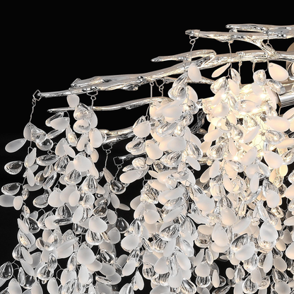 Candelabru Cristal CC8080/D800CH, 9x E14, Diametru 49cm, Crom