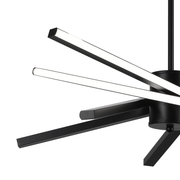 Lustra LED cu Telecomanda LT176/5BK, 69W, 5 Elemente, Lumina Rece/Clada/Neutra, Dimabila, Negru, Inaltime Reglabila