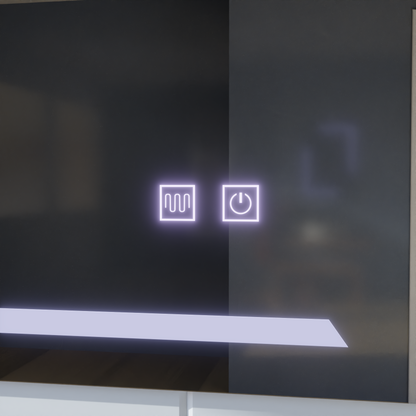 Oglinda LED Rectangulara, 60x80cm, ECLISSA Touch, Sistem Dezaburire, Dimabila