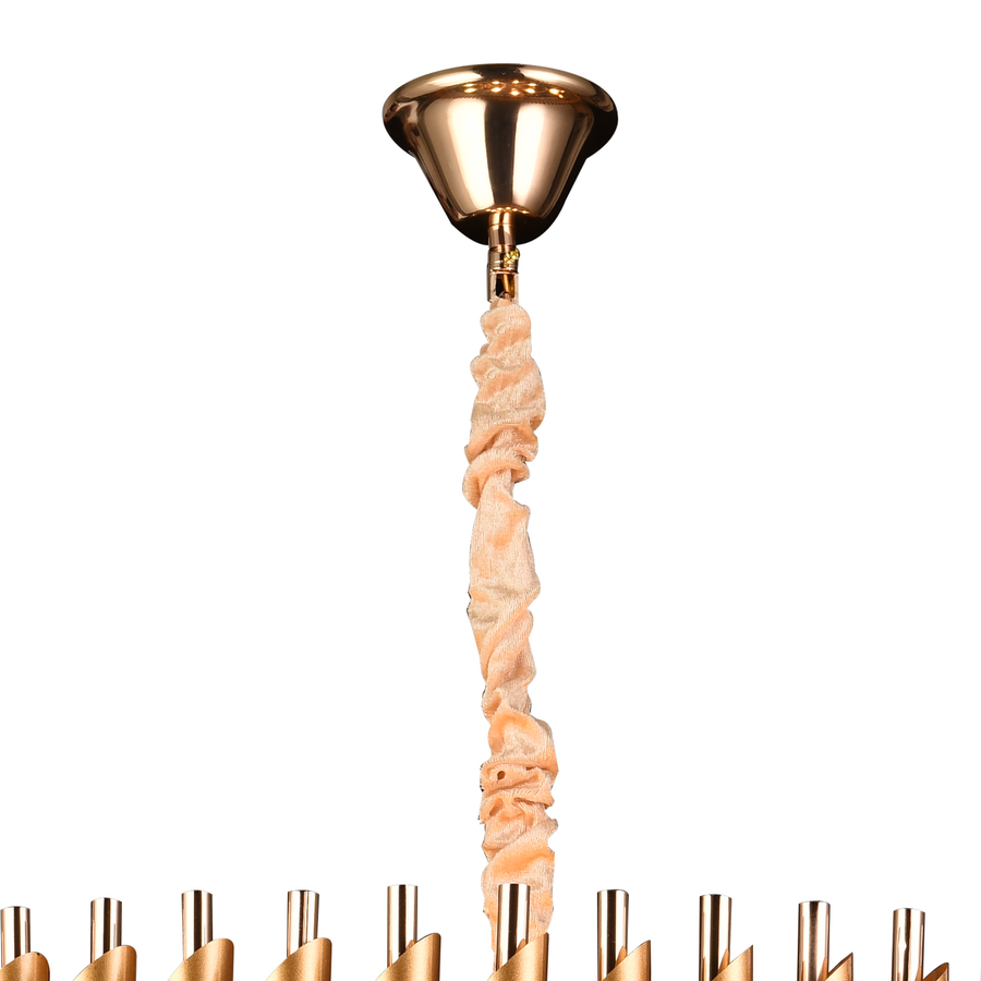 Candelabru Cristal VERSAILLES Supremo, CC900/800GD, 12xE14, Diametru 80cm, Auriu Lucios, Inaltime Reglabila, Metal si Cristal