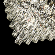 Candelabru Cristal CC6705/500CR 9x E14, Diametru 50cm, Crom Lucios, Inaltime Reglabila