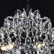 Candelabru Cristal CC9259/5CH, 5x E14, Diametru 40cm, Crom Lucios