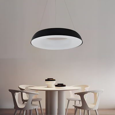 Lustra LED suspendata cu Telecomanda CHIARA, 74W, Lumina Rece/Calda/Neutra, Dimabila, Negru