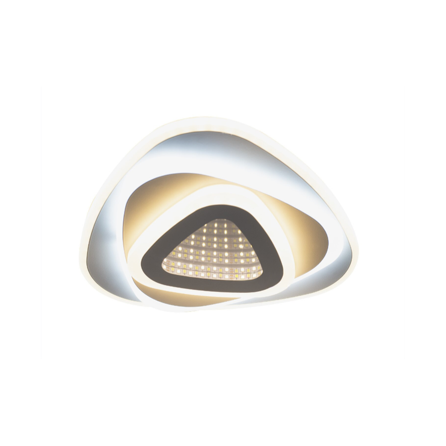 Lustra LED NEXA Triunghi 3D 36W, Alb, Lumina Rece/Calda/Neutra