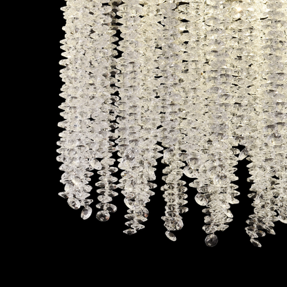 Candelabru LED Cristal LLC215/400WH Rotund, 22W, Lumina Rece/Calda/Neutra, Cristal, Auriu