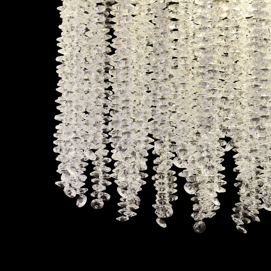 Candelabru LED Cristal LLC215/400WH Rotund, 22W, Lumina Rece/Calda/Neutra, Cristal, Auriu