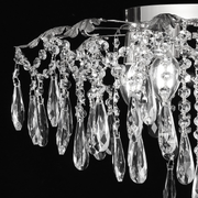 Candelabru Cristal CC9221/5CH, 5x E14, Diametru 48cm, Crom Lucios