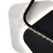 Lustra LED cu cristal  PRISMIQ 39W, 3 Patrate, lumina Rece/Calda/Neutra, Negru