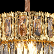 Candelabru Cristal BELVEDERE Petito 3xE14, Diametru 30cm, Auriu Lucios, Inaltime Reglabila