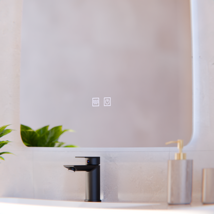 Oglinda LED Dreptunghiulara ARTEA Touch, 80X60cm, Sistem Dezaburire, Dimabila, 6000K