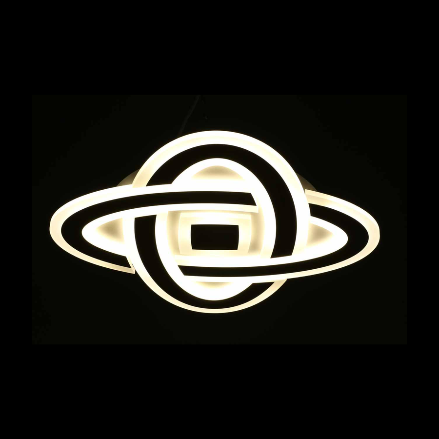 Lustra LED CRINELLA 44W, Diametru 23cm, lumina Rece/Calda/Neutra 3000K/4000K/6000K, Negru, Metal si Acril