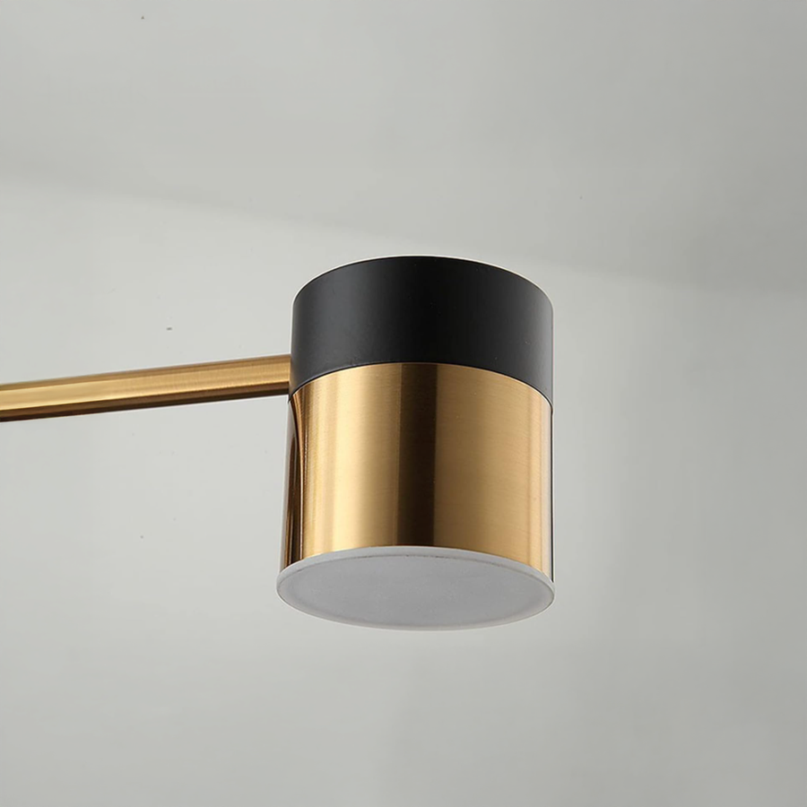 Lustra LED Palius 48W Negru, 4 Brate