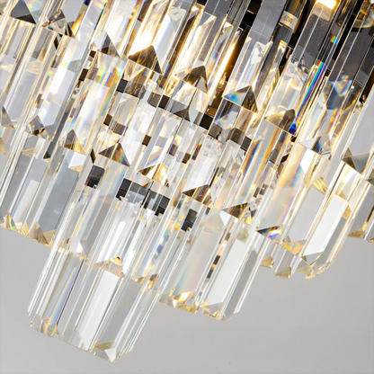 Candelabru Cristal BLOIS Nobile 4xE14, Diametru 40cm, Negru, Inaltime Reglabila