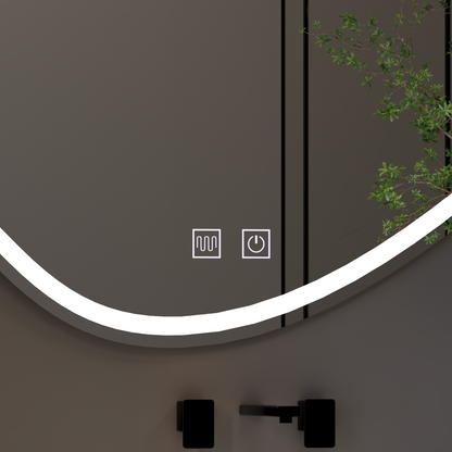 Oglinda LED Touch Quassare, Sistem Dezaburire 90x65 cm