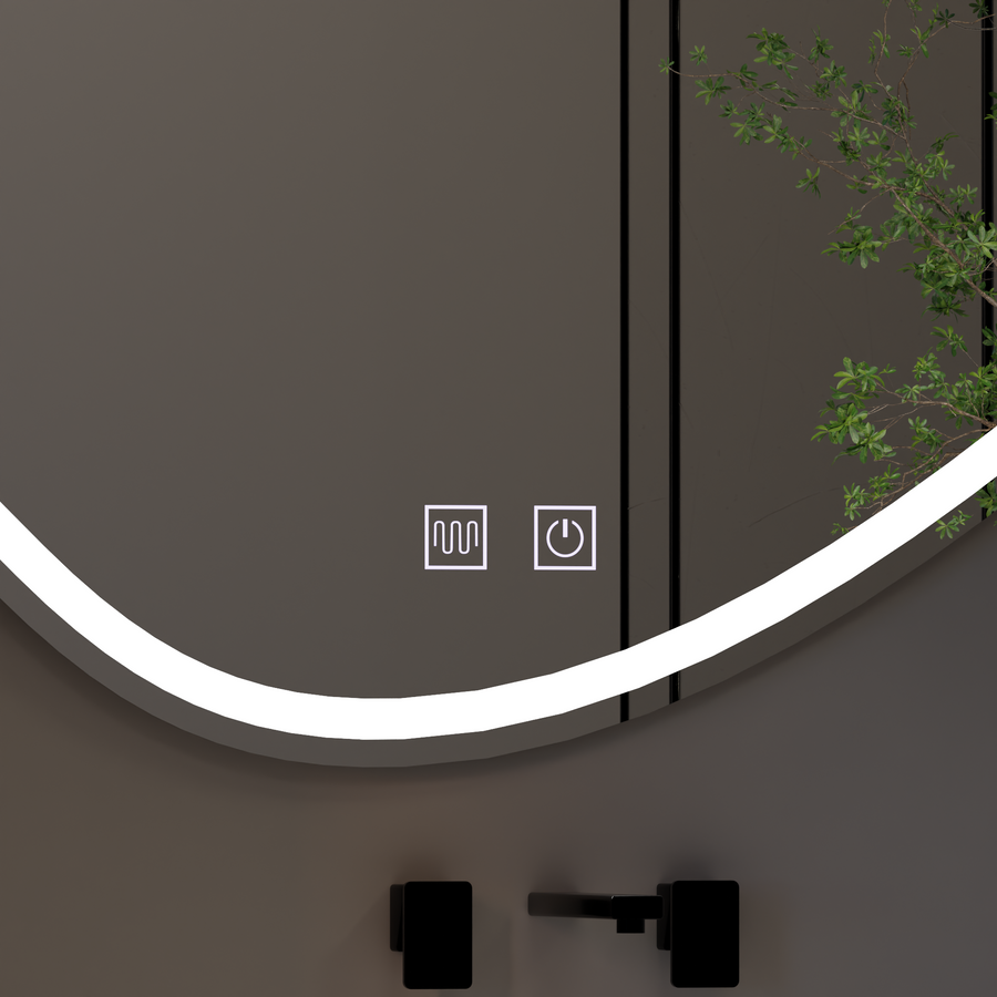 Oglinda LED Touch Quassare, Sistem Dezaburire 90x65 cm