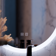 Oglinda LED Rotunda, 70cm, Noxia Touch, Sistem Dezaburire, Dimabila