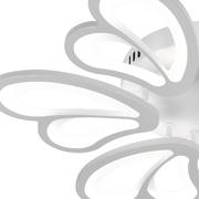 Lustra LED cu telecomanda BLOSSOM 78W, 6 Petale, Diametru 60cm,  lumina Rece/Calda/Neutra, Dimabila, Alb