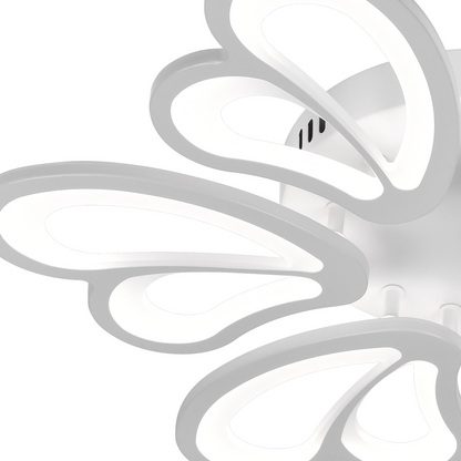 Lustra LED cu telecomanda BLOSSOM 78W, 6 Petale, Diametru 60cm,  lumina Rece/Calda/Neutra, Dimabila, Alb