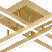 Lustra LED cu Telecomanda LINEX, 54W, Lumina 3000K/4000K/6000K, Dimabila, Auriu