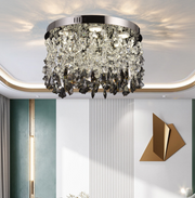 Candelabru LED Cristal LLC212/550BU Rotund, 30W, Lumina Rece/Calda/Neutra, Cristale, Crom Lucios