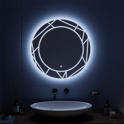 Oglinda LED Touch ASTRIX, 70cm, 6000K, Dimabila, Sistem Dezaburire