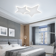 Lustra LED cu telecomanda 41W,  Stele, lumina Rece/Calda/Neutra, Dimabila, Alb