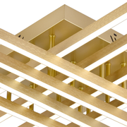 Lustra LED cu Telecomanda LINEX, 109W, Lumina 3000K/4000K/6000K, Dimabila, Auriu