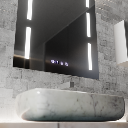 Oglinda LED Touch Erich S86/60X80 Sistem Dezaburire, Ceas si Temperatura 60x80 cm