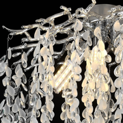 Candelabru Cristal CC8080/D500CH, 5x E14, Diametru 49cm, Crom