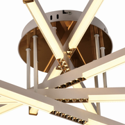 Lustra LED cu Telecomanda LT182/5WH, 69W, 5 Elemente, Lumina Rece/Clada/Neutra, Dimabila, Alb